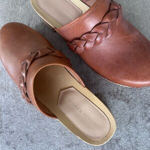 Loeffler Randall Tan Leather Braided Mules